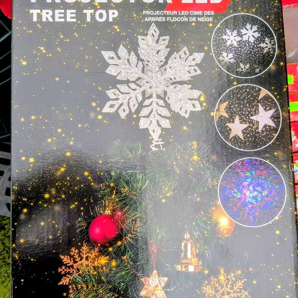 Silver Snowflake Projector LED Tree Top - Picture 5 of 5